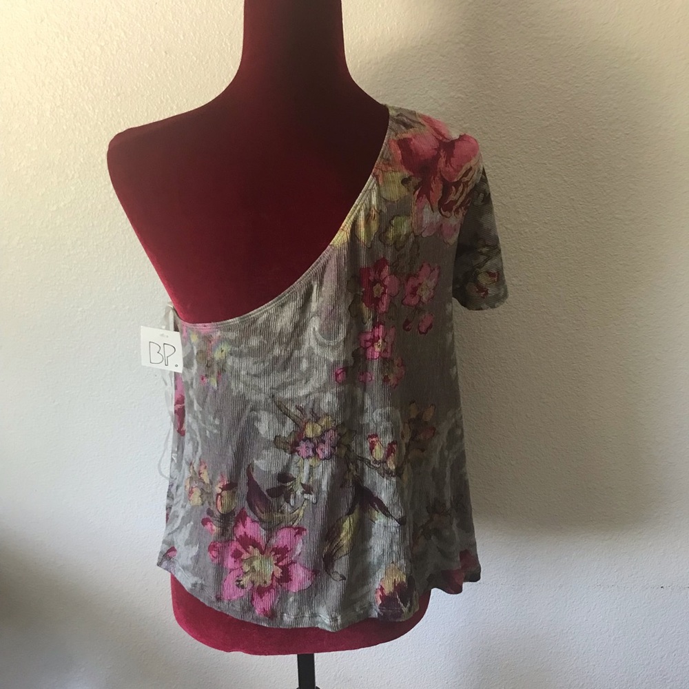 Women’s off shoulder BP Floral Blouse Top Cute M - Picture 5 of 6